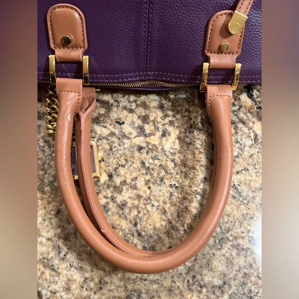 NWOT Joy & Iman Split Leather Timeless Handbag